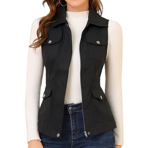 Gilet en jean sans manches en coton au design tendance, léger, vente directe, best-seller, service OEM - Product Image 1