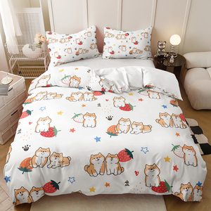 Set Copripiumino Stile Americano con Stampa Digitale 3D di Girasoli e Cani, Microfibra 500TC per Bambini - Product Image 5