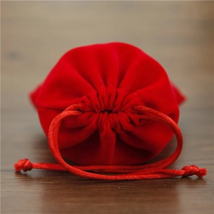 Kích Thước Lớn Mềm Giáng Sinh Đám Cưới Nhung Dây Rút Túi Quà Tặng Trang Sức Đóng Gói Nhung Đỏ Túi Điện Thoại Túi Nhung - Product Image 5