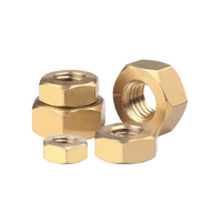 Tuercas Hexagonales de Latón M2-M64, Latón Sólido C3604 DIN 934, Acabado Liso, No Magnéticas, para Electricidad ANBOR