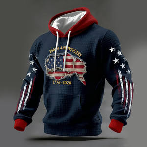 Sudadera con Capucha para Hombre, 100% Poliéster, Impresión por Sublimación, Transpirable, Manga Regular, Diseño de Aniversario 2026 - Product Image 2