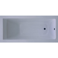 Baignoire en acrylique rectangulaire moderne écologique, encastrable, réversible, avec drain, pour bain à remous, idéale pour appartement, hôtel, villa, salle de bain