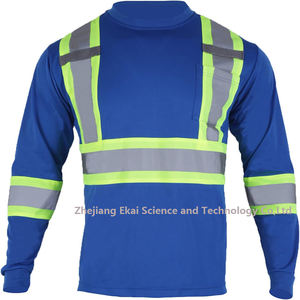 Camisa de Trabajo de Seguridad Clase 3 Viz Hi, Camisa de Trabajo Reflectante de Manga Larga para Construcción, Ropa de Trabajo de Seguridad con Logotipo - Product Image 6