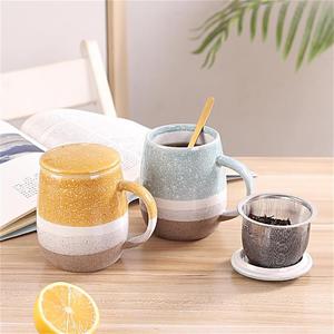 Wholesale Ceramic <b>Tea</b> <b>Mug</b> with <b>Infuser</b> and Lid Porcelain <b>Tea</b> <b>Infuser</b> Cup - Product Image 1