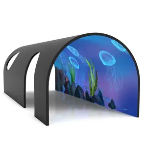 2.5毫米弯曲发光二极管视频屏幕室内各种形状软柔性发光二极管模块P2.5发光二极管显示器广告发布