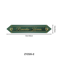 Nappe en lin Eid Mubarak étoile lune 30*183cm décor islamique pour lampe de mosquée Ramadan chemin de Table fête salle à manger décor fournisseur