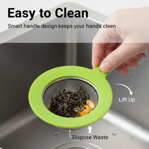 Customizable Wide Rim Rubber Edge Sink Drain Stainless Steel Household Kitchen Sink Garbage Filter - Product Image 5