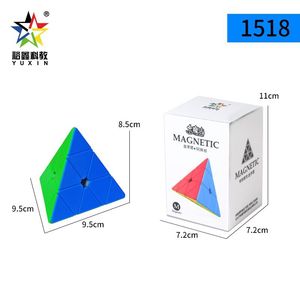 Cubo Magnético Yuxin Zhisheng Little Magic Pyramid 3x3, Rompecabezas de Forma Irregular para Adolescentes, Uso en Competiciones - Product Image 5