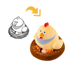 Fabricante <span class=keywords><strong>de</strong></span> Juguetes <span class=keywords><strong>de</strong></span> Peluche Personalizados OEM ODM, Muñeco <span class=keywords><strong>de</strong></span> Pollo en Nido <span class=keywords><strong>de</strong></span> Huevo, Diseño Personalizado a partir <span class=keywords><strong>de</strong></span> Dibujo del Cliente - Product Image 2