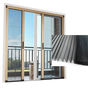 Khung hợp kim nhôm lưới chống muỗi gấp kim loại xếp li cửa lưới không theo dõi xếp li màn hình côn trùng dễ dàng để cài đặt - Product Image 5