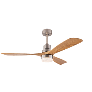 <b>Modern</b> Gold LED <b>Ceiling</b> <b>Fan</b> <b>with</b> 3 Solid Wood Blades and 6 Speed Remote Control Noiseless DC Motor for Living Room - Product Image 1