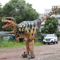 Costume de dinosaure T-Rex robotisé imperméable avec jambes cachées pour parcs d'aventure et centres commerciaux, utilisation intérieure/extérieure