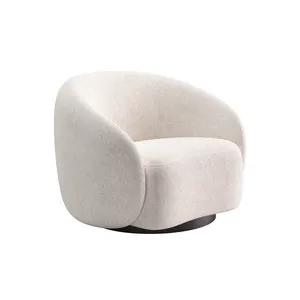 Modern White Cream Single Sofa Armchair Lounge Accent Chair Comfortable Modern Design Low Soft Seat Sofa