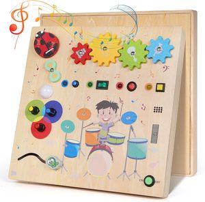Tableau d'activités Montessori pour tout-petits, jouets sensoriels en bois pour développer la motricité fine, jouet de voyage, plateau d'activités sensorielles - Product Image 1