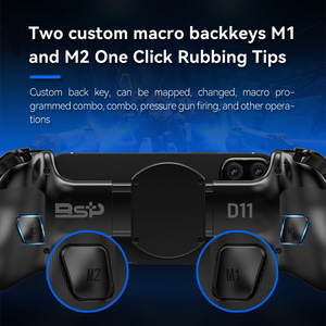 D11 senza fili Controller di gioco maniglia con grilletto di sala vibrante 3D Rocker Turbo per Switch/PC/Android/iOS Mobile <span class=keywords><strong>Gaming</strong></span> - Product Image 5