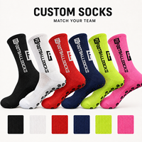 Chaussettes de sport de haute qualité en gros avec logo personnalisé Performance Elite Soccer Designer Antidérapantes Grip Crew Knitted pour hommes