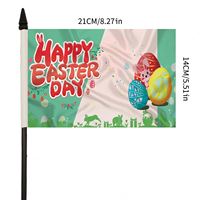 Drapeau de table de Pâques 14x21cm avec base en ABS, décorations festives