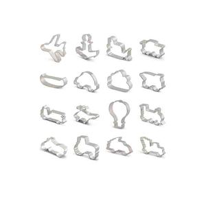 <span class=keywords><strong>Emporte</strong></span>-pièces en acier inoxydable sur le thème du trafic, y compris ceux qui ont la forme d'avions, de navires, de trains, de camions et d'hélicoptères - Product Image 2