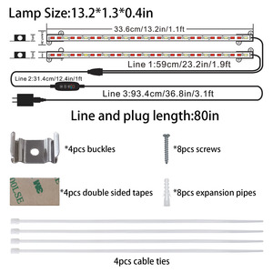 Liweida 2025 60 LEDs plante ống với màu đỏ trắng thay đổi độ sáng và thời gian hai dải đầu USB sạc LED phát triển ánh sáng trong dải - Product Image 6