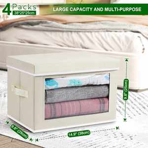 Household Apartment Dormitory Clothing Toy PVC Visual Window <b>Storage</b> <b>Box</b> with Lid - Product Image 2