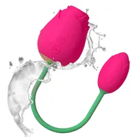 Rose langue Vibrateur Clitoris Sucer avec Oeuf Vibrant G Clitoris Stimulateur Vaginal et Jouet de Sexe Anal