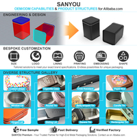 Caja de Metal Impresa Personalizada, Fabricante OEM, Envase de Grado Alimenticio para Almacenamiento de Té, Caja de Hojalata con Tapa