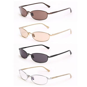 Finewell 3611 New Trendy High Quality Black Oval Metal Sunglasses Women Men Polarized Dark <strong>Grey</strong> Lens UV400 Classic Small <strong>Frame</strong> - Product Image 1