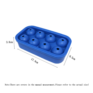 Moule à glaçons en silicone écologique, 8 cavités, design ballon de football, facile à démouler, réutilisable, qualité alimentaire, sans BPA, compatible lave-vaisselle - Product Image 6