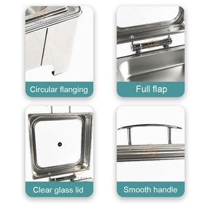 YITIAN Réchauffeur de buffet en acier inoxydable pour chauffe-plats hôtel restaurant restauration Réchauffeur de nourriture thermique pour fêtes <span class=keywords><strong>BOVE</strong></span> Réchaud thermique - Product Image 2