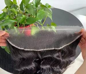 Prêt à Expédier Fermeture Frontale en Dentelle Transparente 4x4 5x5 Dentelle 13x4 <span class=keywords><strong>Film</strong></span> Frontal HD Fermeture en Dentelle Vendeur 100% Paquets de Cheveux Humains - Product Image 5