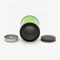 Vente en gros Emballage de thé hermétique cylindrique personnalisé Contenants d'emballage de poudre Matcha de qualité alimentaire Boîtes de conserve en métal en fer blanc