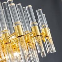 Lustre en cristal minimaliste italien de luxe moderne pour la maison et le restaurant pour l'approvisionnement transfrontalier d'Amazon et l'éclairage d'hôtel