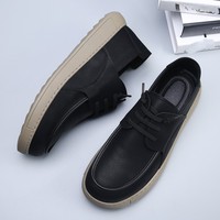 Chaussures décontractées vintage pour hommes, style Bock, avec semelle souple, respirantes et polyvalentes, en cuir, à enfiler, OEM