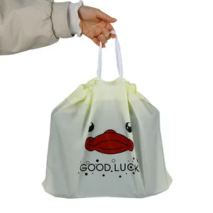 Высокое качество, изготовление на заказ, сумка для покупок с вырубкой, веревка, бандажная портативная пластиковая подарочная сумка