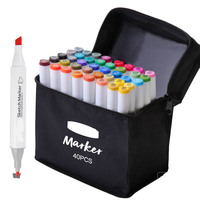 Ensemble de stylos marqueurs d'art professionnels, ensemble de marqueurs à l'alcool, ensemble de croquis, pinceau marqueur coloré