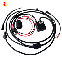 ضوء LED إضافي 12 فولت مع تحكم عن بعد وحزمة أسلاك 140 واط (مصباحان) 1.5 متر PVC IP65 PT1.5 لتعديل مصابيح السيارة الأمامية