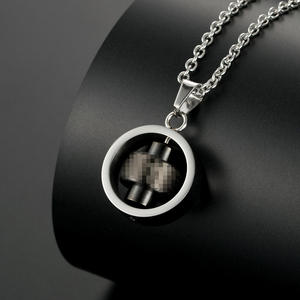 Ювелирные изделия в европейском и американском стиле из нержавеющей стали с вращающейся подвеской, английская Мода, унисекс - Product Image 3