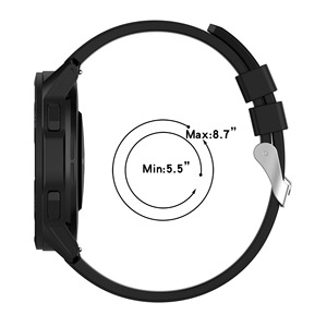 Productos calientes Correa de reloj de silicona de goma suave de 22mm <span class=keywords><strong>para</strong></span> <span class=keywords><strong>Xiaomi</strong></span> Mi <span class=keywords><strong>Watch</strong></span>/ <span class=keywords><strong>Xiaomi</strong></span> Color2/<span class=keywords><strong>S1</strong></span> <span class=keywords><strong>Active</strong></span> con hebilla plateada - Product Image 3