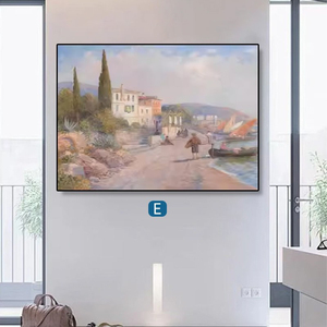 Vente en gros à prix réduit : Tableau sur <span class=keywords><strong>toile</strong></span> personnalisé avec <span class=keywords><strong>vue</strong></span> sur la plage et le paysage côtier, affiches murales encadrées pour la décoration intérieure - Product Image 5