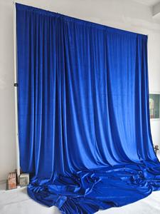 Rideau de fond de scène en velours noir uni de qualité supérieure - <span class=keywords><strong>Rideaux</strong></span> en velours épais sur mesure pour la décoration de scène et de fête - Product Image 2