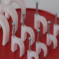 Clips de câble ronds réglables en forme de C en PE de haute qualité et durables de 8 mm pour la fixation et la gestion des câbles