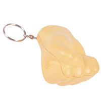 Porte-clés anti-stress en mousse PU personnalisé avec logo, forme poing, jouet souple, best-seller, nouveauté, cadeau amusant