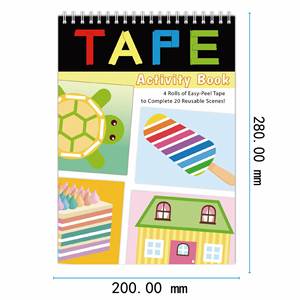 Libro de Actividades para Viajes por Carretera con 20 Escenas Reutilizables para Niños, con 4 Rollos de Cinta Adhesiva Fácil de Despegar - Product Image 6