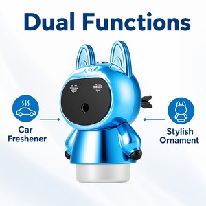 Mini Robot Rabbit <strong>Car</strong> <strong>Diffuser</strong> Cute Trendy <strong>Car</strong> Ornament Soft Rubber No Scratch Clip for <strong>Car</strong> Interior Decoration for Daily Use - Product Image 4