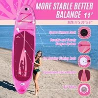 Planche à pagaie gonflable YASKA 11'x35"x6" Capacité 430 lb Matériel PVC/EVA Garantie 1 an Pompe, pagaie et accessoires inclus