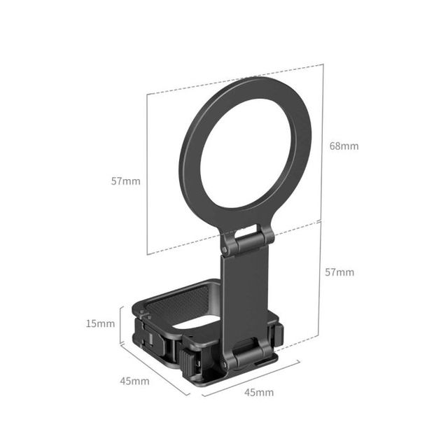MagSafe Mount for DJI Osmo Pocket 4 3 360° Rotatable 180° Tilt Phone Bracket Aluminum Alloy Gimbal Accessory SmallRig 6004