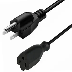 Индивидуальный американский стандарт NEMA 5-15P к 5-15R кабель штекер-гнездо 3 Pin AC US 3-жильный кабель питания удлинитель
