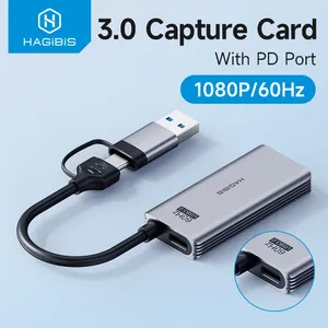 Hagibis USB <span class=keywords><strong>3</strong></span>,0 Tarjeta de captura de video con puerto PD Carga rápida para iPad HDMI a USB/Type-c Gaming <span class=keywords><strong>Live</strong></span> Streaming Video Recorder - Product Image 2