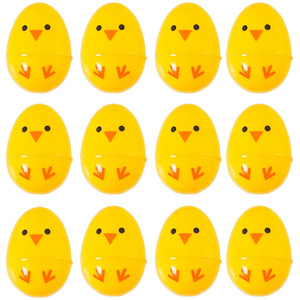 Nuevos Huevos de Pascua de Plástico Rellenables con Forma de Pollito, Coloridos y Brillantes para la Cacería de Huevos del Conejo de Pascua - Product Image 2
