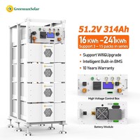 Sistem Baterai LiFePO4 ESS HV Stackable GRB51.2-314Ah 16-241kWh Smart BMS CAN RS485 Mendukung 16 unit Paralel Penyimpanan Tenaga Surya
